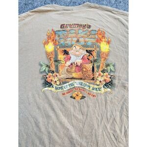 DISNEY GRUMPY'S TIKI‎ HUT UNHAPPY HOUR tan Men's L T-shirt